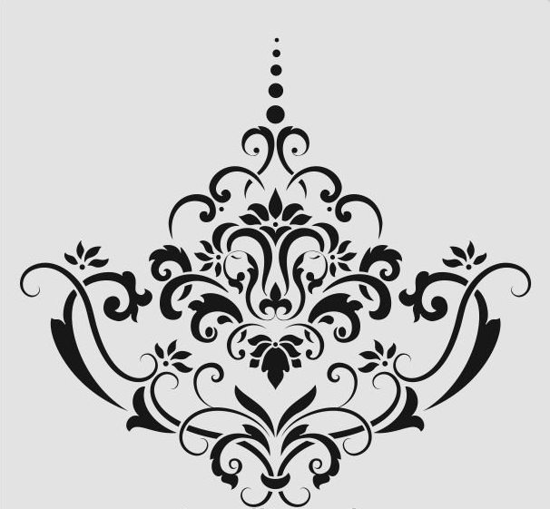 Damask Desen Stencil Şablon (40x40) DA-030