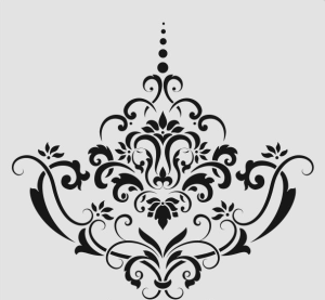 Damask Desen Stencil Şablon (40x40) DA-030