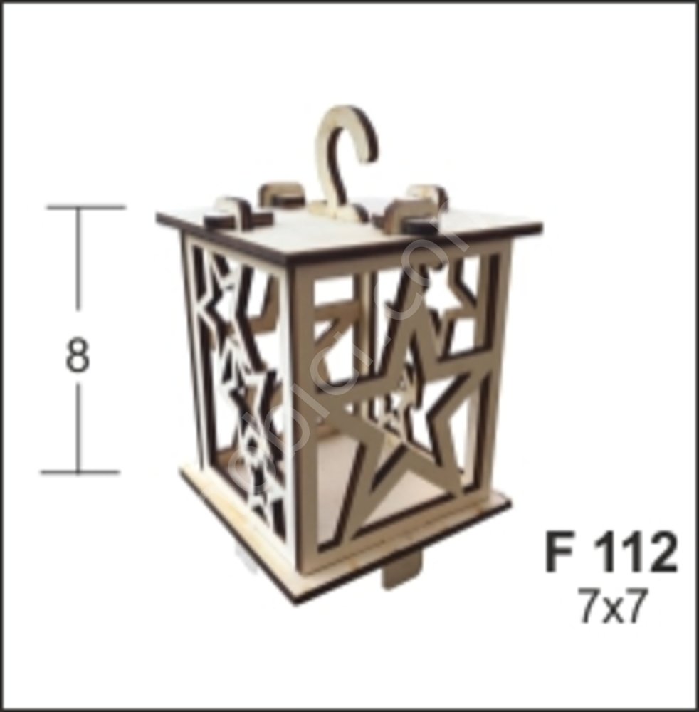 Tealight Küçük Boy Lazer Kesim Obje F112