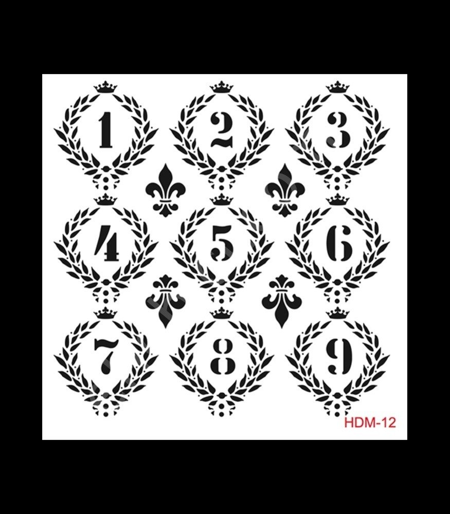 HDM12 Cadence Home Dekor Stencil 25x25