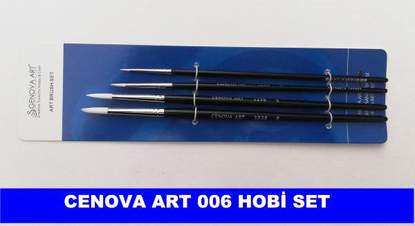 Cenova Art Yuvarlak Uç 4 lü Fırça Set 06