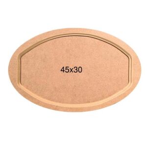 Ahşap Oval Tepsi 45x30cm T695